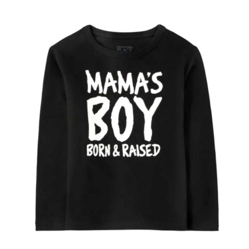 Children’s Place Mama's Boy Shirt 5T BLK NEW NWT